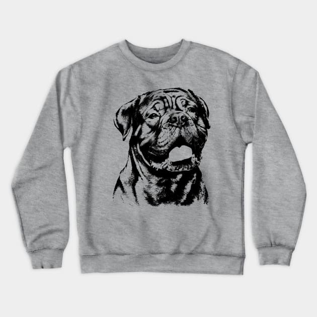 Dogue de Bordeaux - French Mastiff Crewneck Sweatshirt by Nartissima
